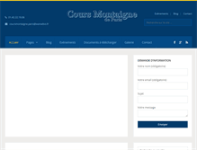 Tablet Screenshot of coursmontaignedeparis.com